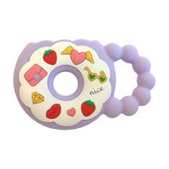 Newborns Silicone Teething Ring Donuts,Newborns Silicone Teething Ring Donuts, Baby Teether Cute Soothing Molar Chewing Gum Silly Chew Toy
