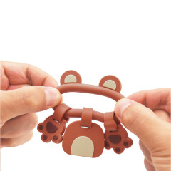 Food Grade Soft Silicone Baby Teether Toys,Baby Teether, Bear-Shaped Silicone Teething Toys for Infants 0-24 Months, BPA-Free Chew Toys to Soothe Sore Gums