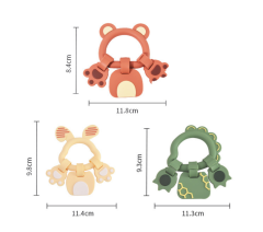 Food Grade Soft Silicone Baby Teether Toys,Baby Teether, Bear-Shaped Silicone Teething Toys for Infants 0-24 Months, BPA-Free Chew Toys to Soothe Sore Gums