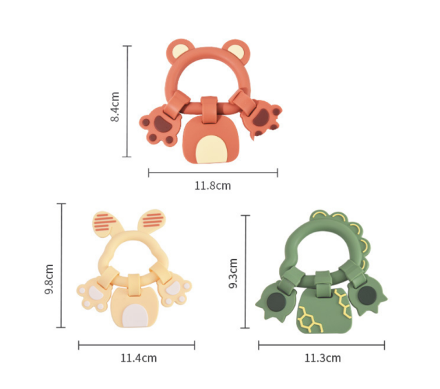 Food Grade Soft Silicone Baby Teether Toys,Baby Teether, Bear-Shaped Silicone Teething Toys for Infants 0-24 Months, BPA-Free Chew Toys to Soothe Sore Gums