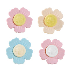 Floral Silicone Suction Cup Spinner Toy,Floral Silicone Suction Cup Spinner Toy, Rotating Play for Baby Toddlers Airplane Car Travel Table Highchair & Window Toys