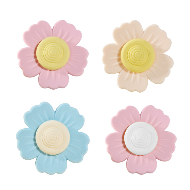 Floral Silicone Suction Cup Spinner Toy,Floral Silicone Suction Cup Spinner Toy, Rotating Play for Baby Toddlers Airplane Car Travel Table Highchair & Window Toys