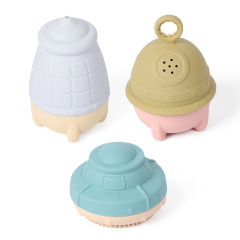 UFO Silicone Bath Playing Toy Water Squeezing Brush,UFO Silicone Bath Playing Toy Water Squeezing Brush, Bath Spraying Toy for Toddlers and Children Montessori Motor Skills