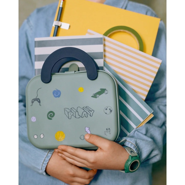 Silicone Food Storage Containers,Printing Design Oven & Dishwasher Safe BPA Free Silicone Bento Box for Kids Bento Lunch Box Foldable Lunch Box