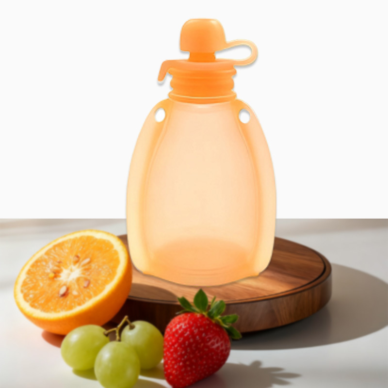 Refillable Silicone Squeezable Pouch for Kids Toddlers,Refillable Silicone Squeezable Pouch for Kids Toddlers, BPA Free Baby Food Storage Containers for Homemade