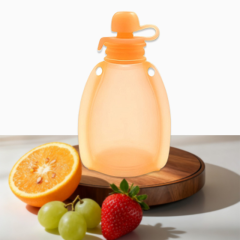 Refillable Silicone Squeezable Pouch for Kids Toddlers,Refillable Silicone Squeezable Pouch for Kids Toddlers, BPA Free Baby Food Storage Containers for Homemade