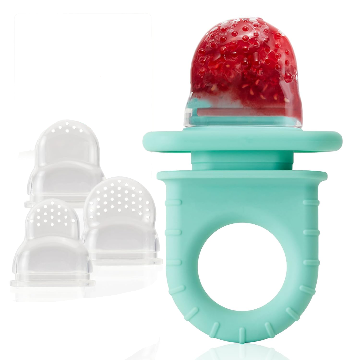 Push Pop Silicone Feeder,Push Pop Silicone Feeder, Baby Fruit Feeder, 3 Count, BPA Free | Safely Introduce New Foods, Fresh + Frozen, Breastmilk Popsicles, BPA Free, Dishwasher Safe