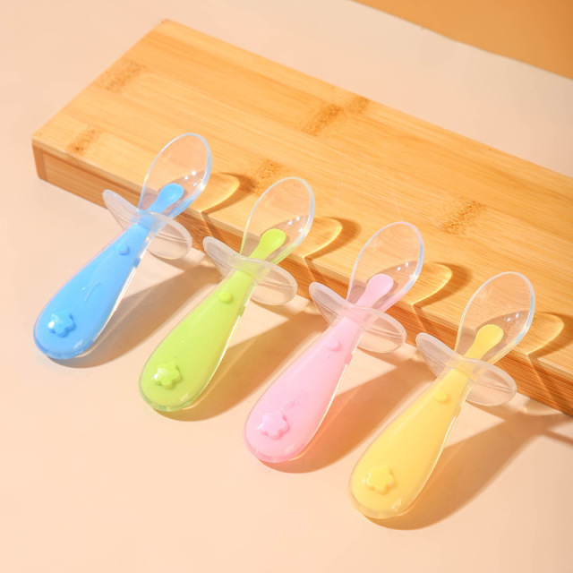 Food Grade Baby Led Weaning Spoon,Food Grade Baby Led Weaning Spoon Training Feeding for Kids Toddlers Children and Infants Baby Silicone Soft Spoons