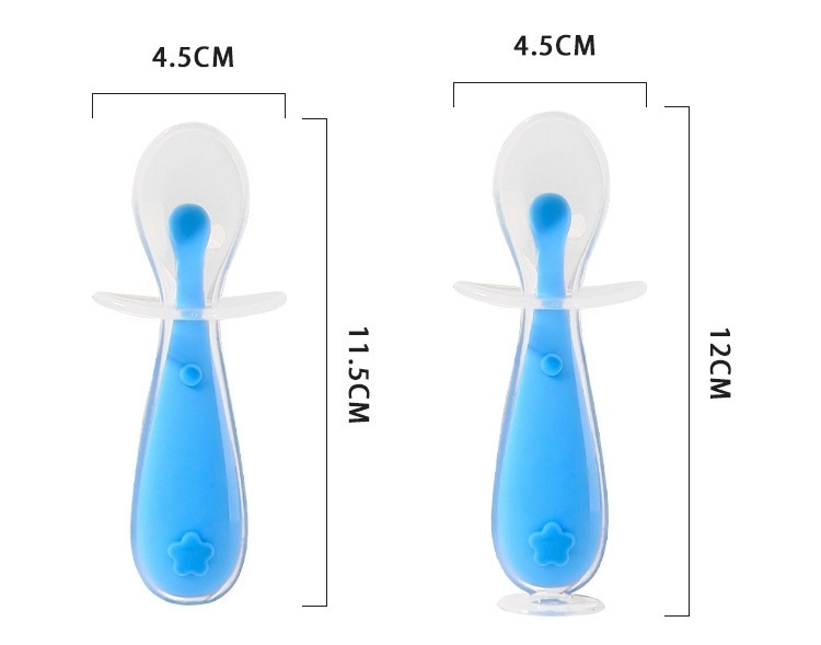Food Grade Baby Led Weaning Spoon,Food Grade Baby Led Weaning Spoon Training Feeding for Kids Toddlers Children and Infants Baby Silicone Soft Spoons