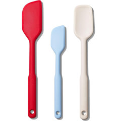 Food Grade Silicone Rubber Spatula Set,Food Grade Silicone Rubber Spatula Set for Baking, Cooking, and Mixing High Heat Resistant Non Stick Dishwasher Safe BPA-Free Multicolor Set of 3