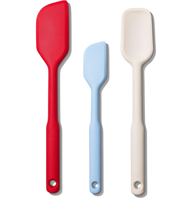 Food Grade Silicone Rubber Spatula Set,Food Grade Silicone Rubber Spatula Set for Baking, Cooking, and Mixing High Heat Resistant Non Stick Dishwasher Safe BPA-Free Multicolor Set of 3