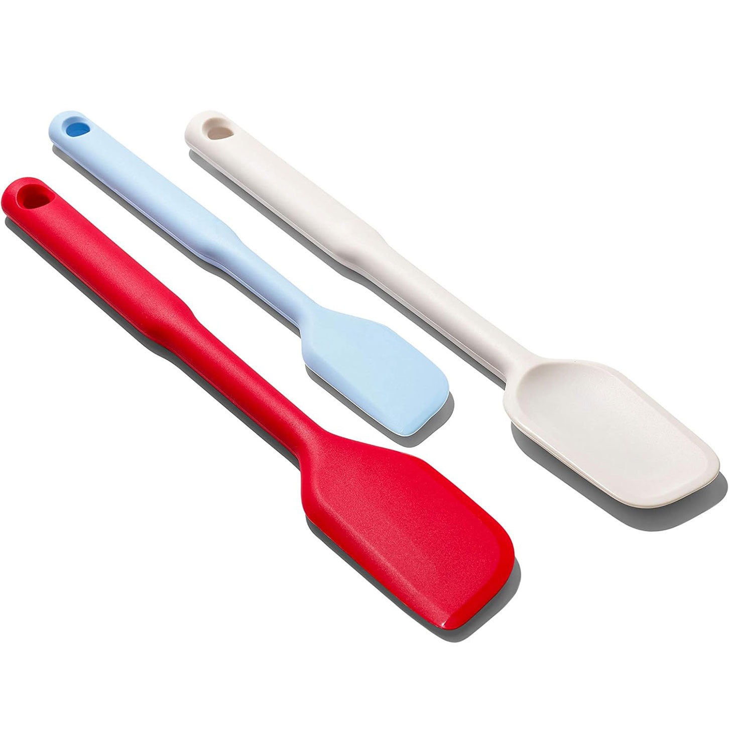 Food Grade Silicone Rubber Spatula Set,Food Grade Silicone Rubber Spatula Set for Baking, Cooking, and Mixing High Heat Resistant Non Stick Dishwasher Safe BPA-Free Multicolor Set of 3