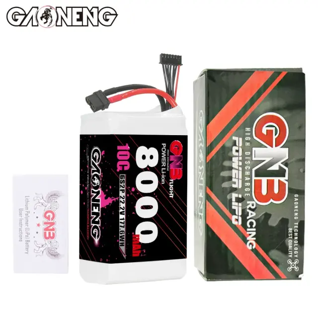 GAONENG GNB 6S 22.2V 8000mAh 10C XT60 Li-ion Battery made with