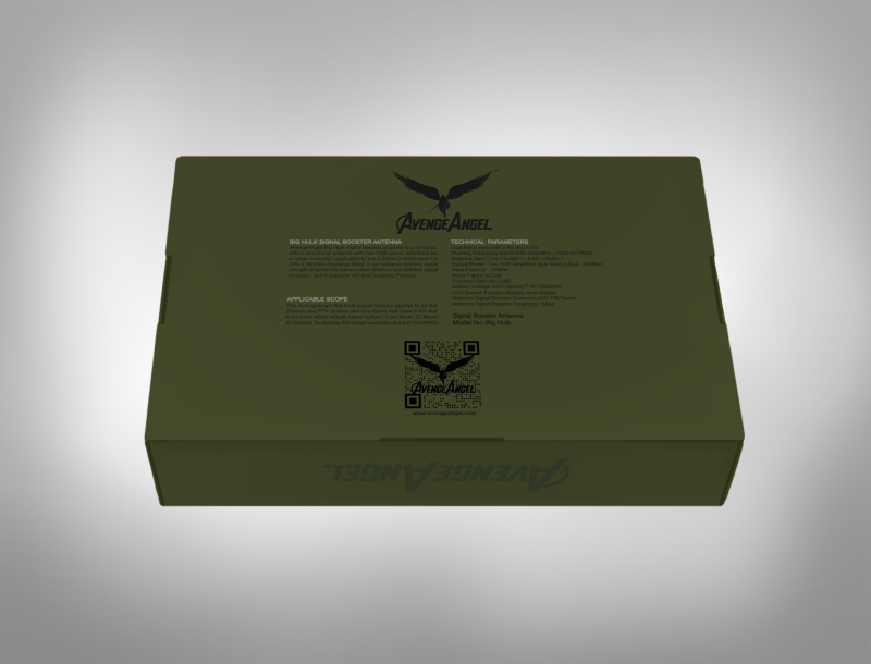 AvengeAngel Big Hulk 2.4G/5.8G Dual-band Signal Booster Antenna Range Extender for DJI Drones,powerful double Amplifier.IPX68 waterproof,Built-in lithium battery, continuous work for 3 hours