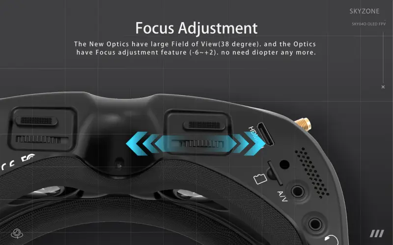 SKYZONE SKY04O FPV Goggle with OLED Screen and 60FPS DVR Steadyview Receiver