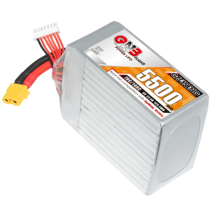 GNB GAONENG LiHV 5500mah 6S 22.8V 70C 140C XT60 RC LiPo Battery for RC Car Drone FPV RC Boat Soft Pack