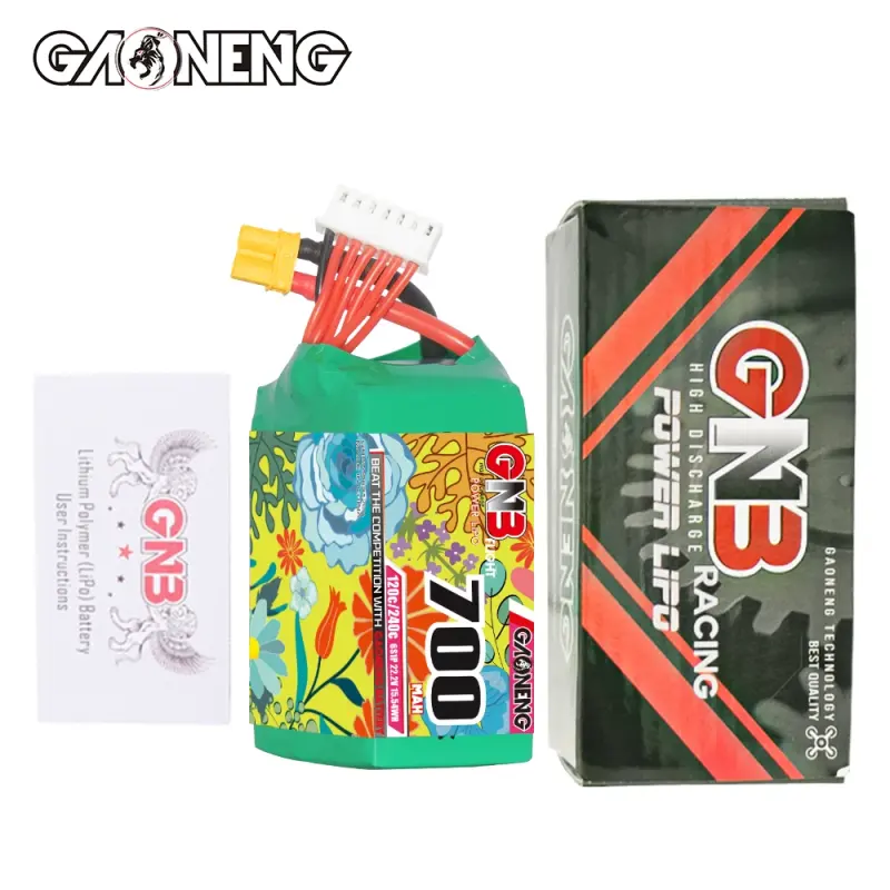 GNB GAONENG 700mAh 6S 22.2V 120C XT30 RC LiPo battery FPV Racing FreeStyle Drone Quad UAV Aerial Model upgraded from 850MAH 80C
