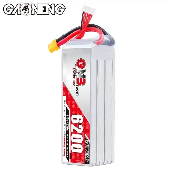 GAONENG GNB 6200mAh 6S 22.2V 110C XT90 RC LiPo Battery 600mm to 700mm Helicopters 800mm Warbirds Align 600 T-Rex 600 FPV Drone