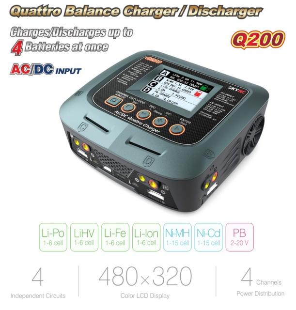 SkyRC Q200 Charger 200W 10A Dual Power
