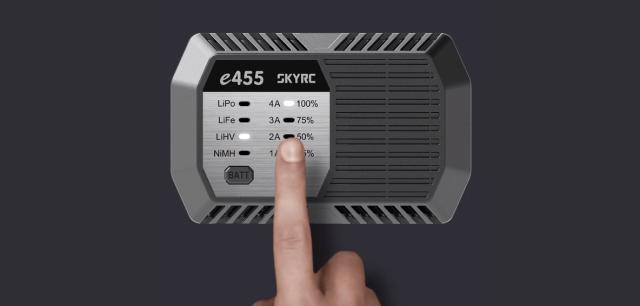 SkyRC e455 Multi Chemistry Charger Completely upgraded, re-engineered 2-4S 50W / 4A LiPo LiFe LiHv