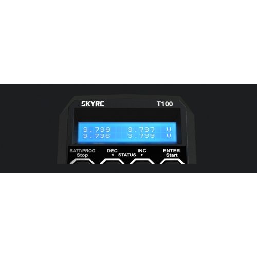 SKYRC T100 DUAL Balance Charger Discharger for LiPo/LiIon/LiFe/LiHV Battery 2-4S 2x50W 5A