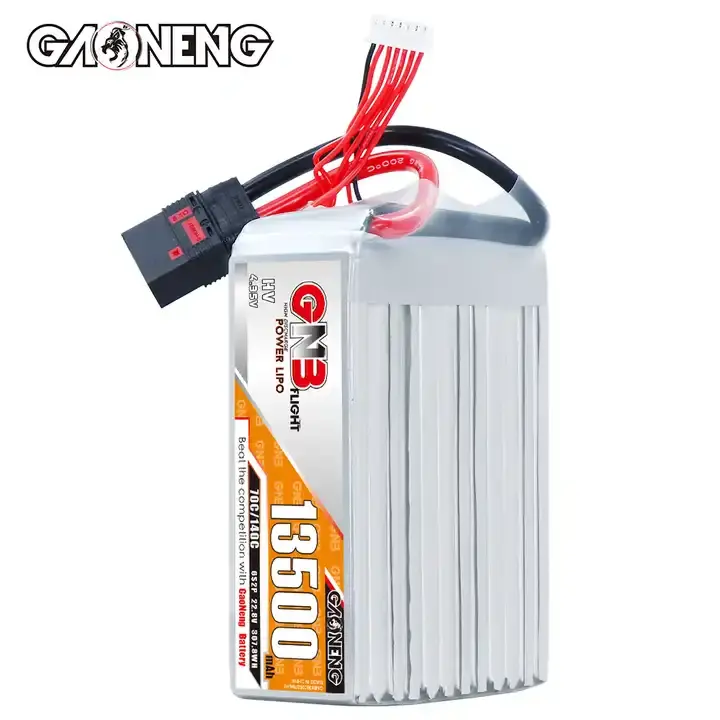 GNB GAONENG HV 13500mAh 6S 22.8V 70C QS8 Connector RC LiPo Battery for RC Car Drone RC Boat Soft Pack