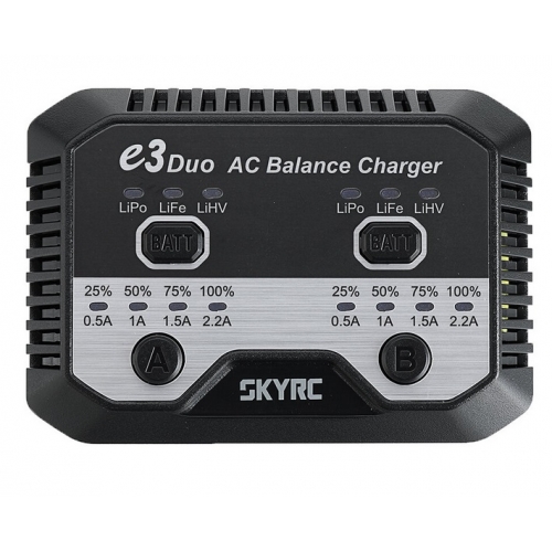SkyRC E3 Duo AC Charger Dual-Channel 2x20W / 2,2A 2-3S LiPo