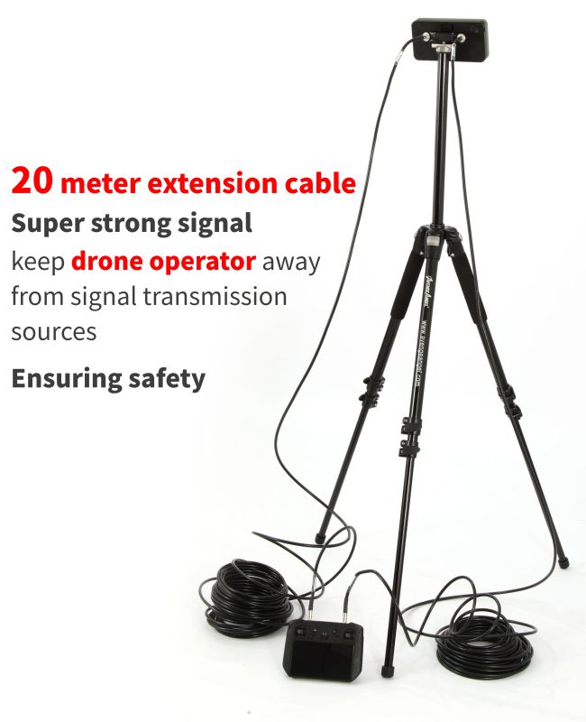 AvengeAngel ANT-MAN 2.4G,5.2G,5.8G Triple-band Signal Booster Antenna Range Extender for DJI Drones,powerful double Amplifier.,Built-in lithium battery,Portable drone Range Extender Antenna,continuous work for 5 hours