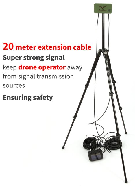 AvengeAngel ANT-MAN 2.4G,5.2G,5.8G Triple-band Signal Booster Antenna Range Extender for DJI Drones,powerful double Amplifier.,Built-in lithium battery,Portable drone Range Extender Antenna,continuous work for 5 hours
