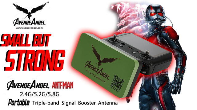 AvengeAngel ANT-MAN 2.4G,5.2G,5.8G Triple-band Signal Booster Antenna Range Extender for DJI Drones,powerful double Amplifier.,Built-in lithium battery,Portable drone Range Extender Antenna,continuous work for 5 hours
