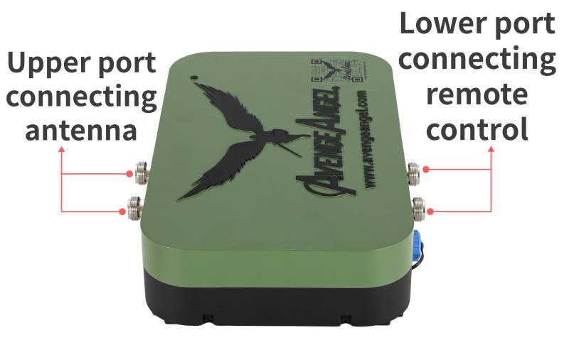 AvengeAngel Big Hulk Repeater compatible with the AvengeAngel Big Hulk plus Antenna,users can use longer cables to remotely control drones through the antenna.3 frequency bands 2.4~2.5GHz, 5.0-5.2GHz and 5.8GHz,up to 40+40m longer cable