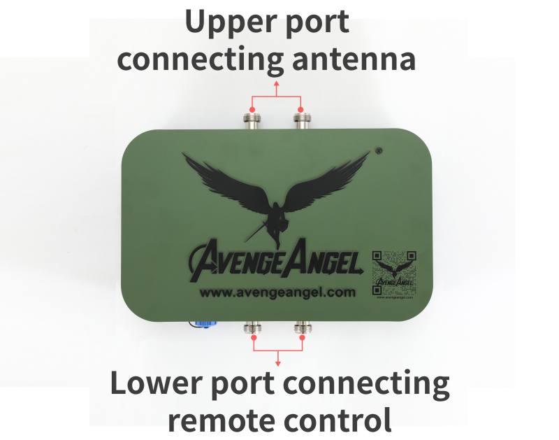 AvengeAngel Big Hulk Repeater compatible with the AvengeAngel Big Hulk plus Antenna,users can use longer cables to remotely control drones through the antenna.3 frequency bands 2.4~2.5GHz, 5.0-5.2GHz and 5.8GHz,up to 40+40m longer cable
