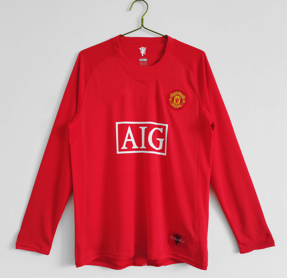 Long sleeved: 2007/08 Manchester United Home League Edition Retro