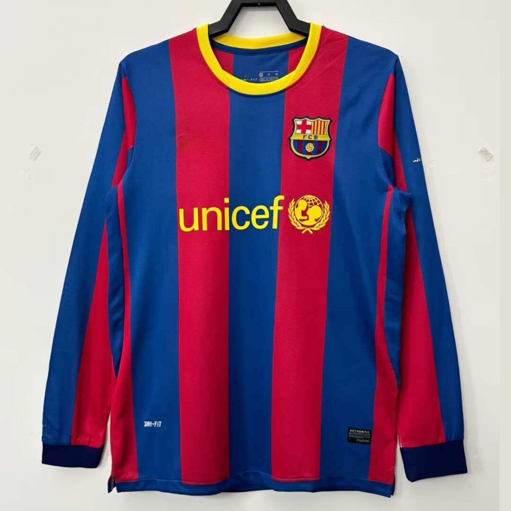2010-11 Barcelona Home Long Sleeves retro