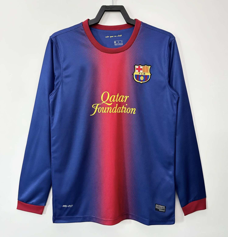 2012-13 Barcelona Home Long Sleeves retro