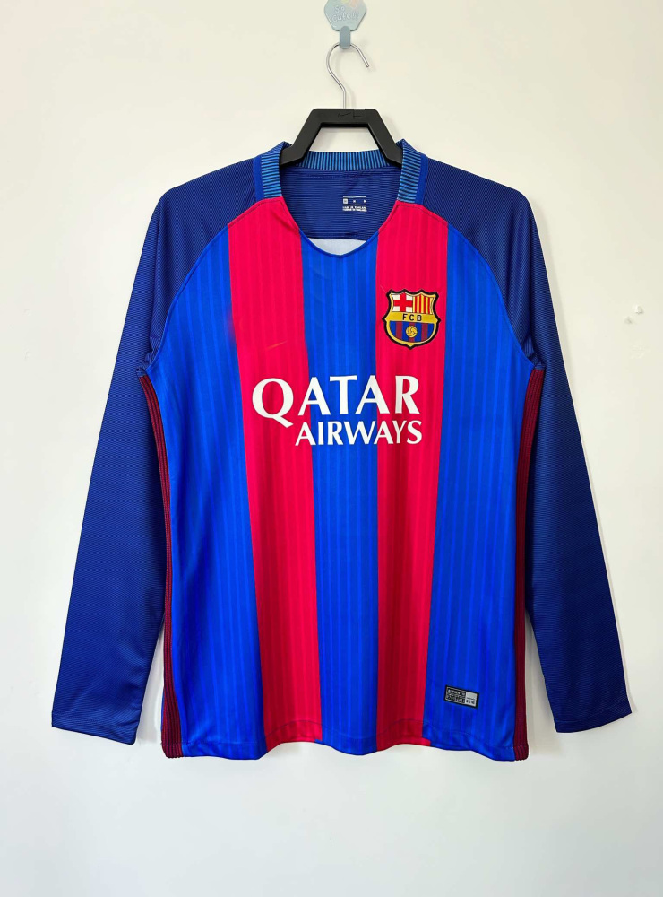 2016-17 Barcelona Home Long Sleeves retro