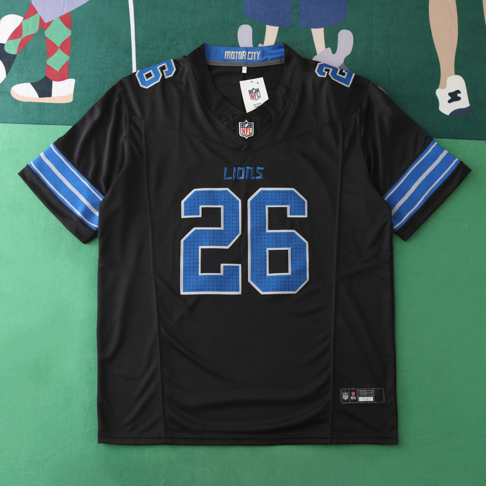2425 Detroit Lions black 3th generation 26#GIBBS