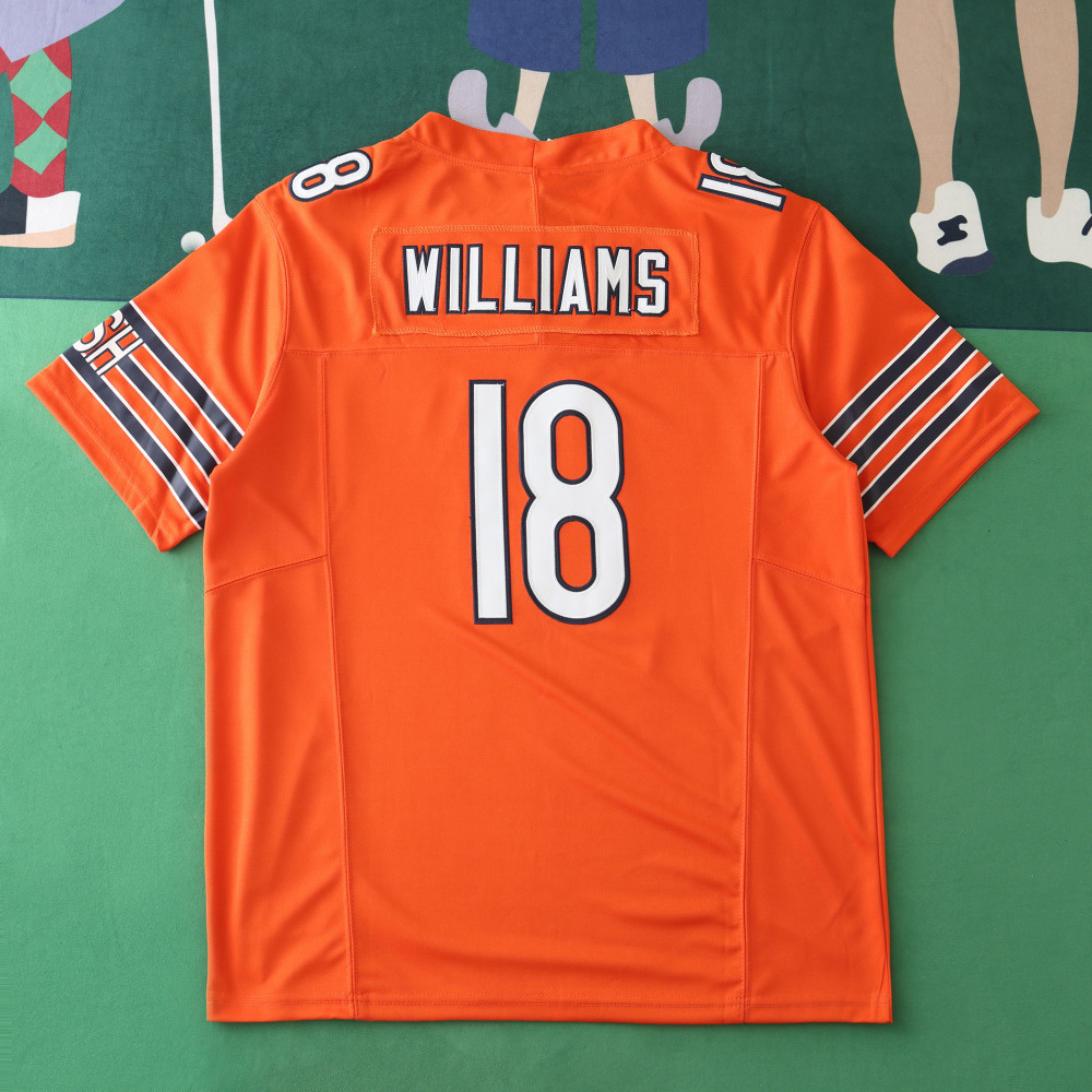 2425  Chicago Bears orange 3th generation 18#WILLIAMS
