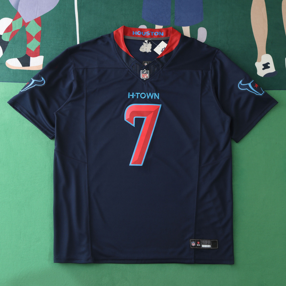 2425 Houston Texans dark blue 3th generation 7#STROUO