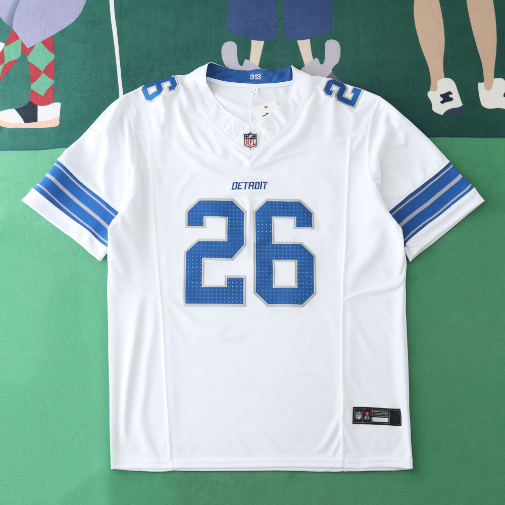 2425 Detroit Lions white 3th generation 26#GIBBS