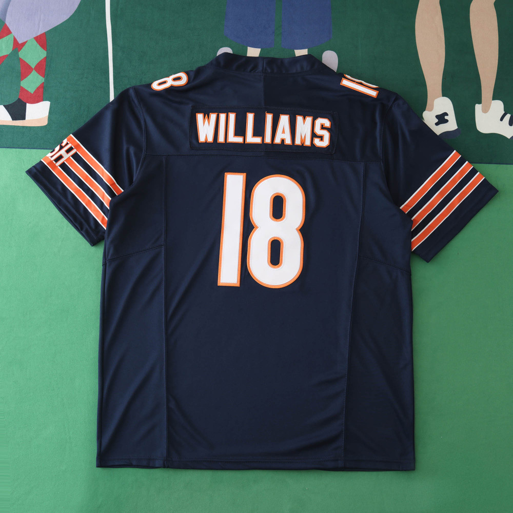 2425  Chicago Bears dark blue 3th generation 18#WILLIAMS