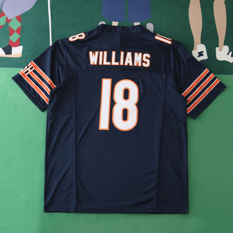 2425  Chicago Bears dark blue 3th generation 18#WILLIAMS