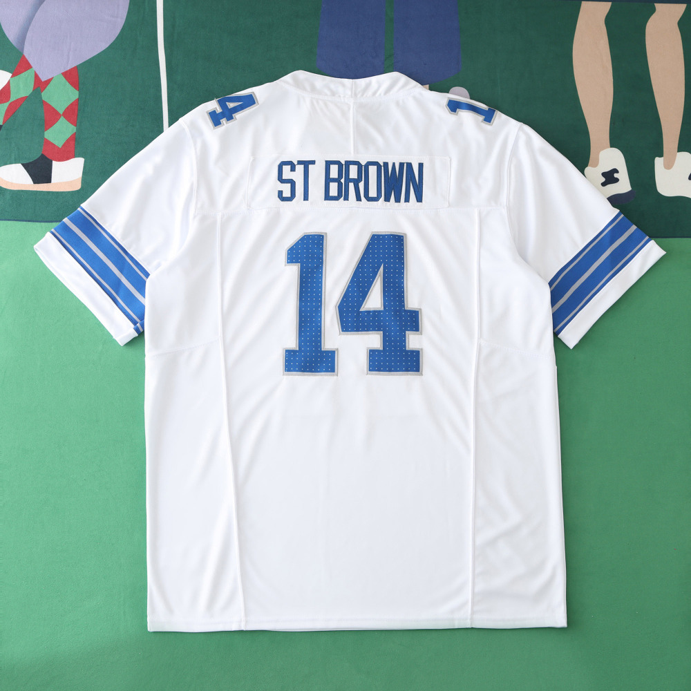 2425 Detroit Lions white  3th generation 14#ST BROWN