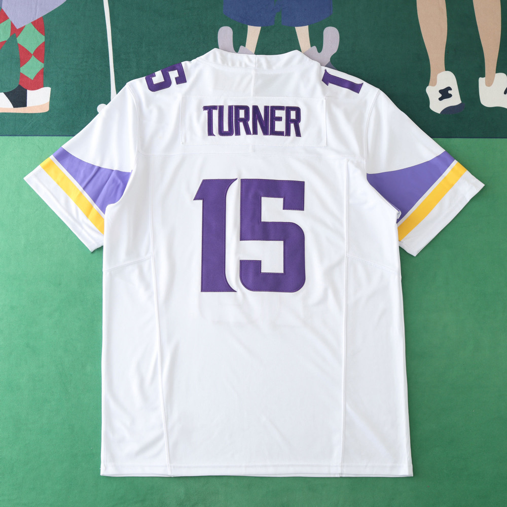 2425 Minnesota Vikings white 3th generation 15#TURNER