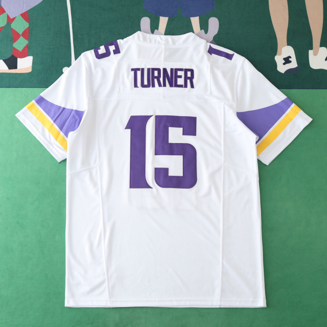 2425 Minnesota Vikings white 3th generation 15#TURNER