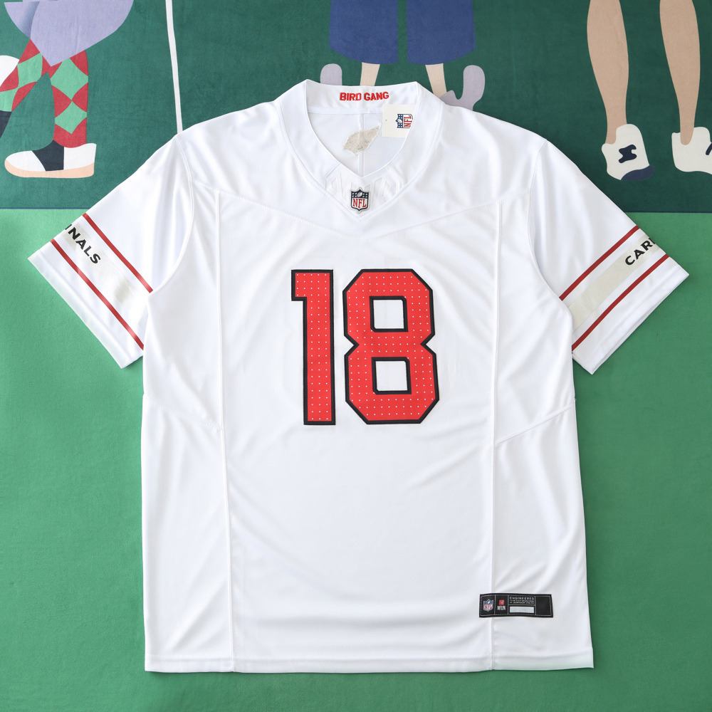 2425  Arizona Cardinals white 3th generation 18#HARRISON JR