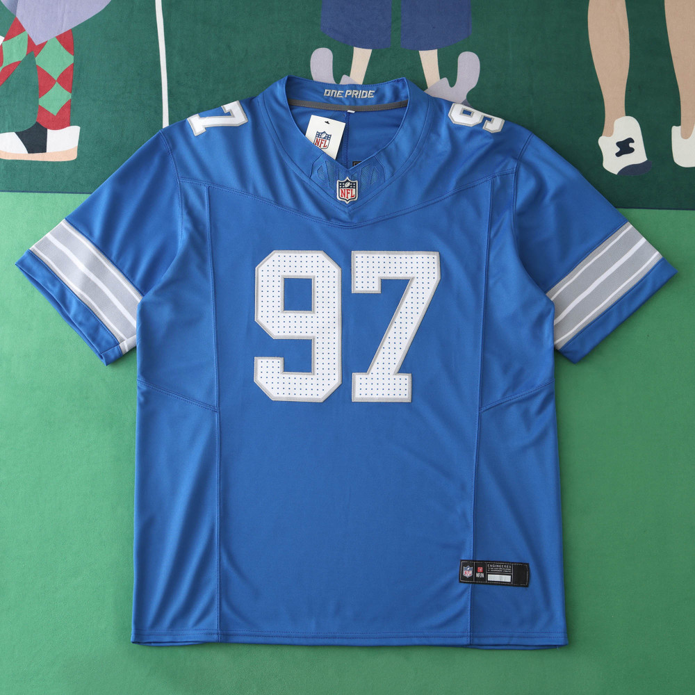 2425 Detroit Lions blue 97#HUTCHINSON