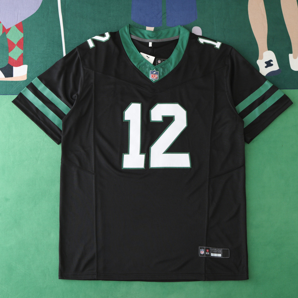 2425 New York Jets black 3th generation 12#NAMATH