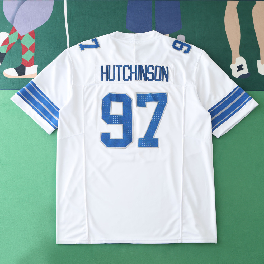 2425 Detroit Lions white 97#HUTCHINSON