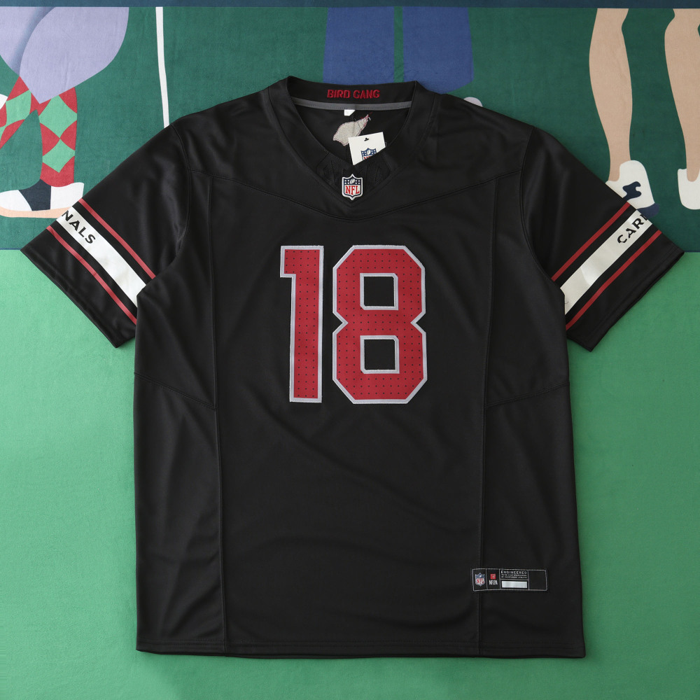 2425  Arizona Cardinals black 3th generation 18#HARRISON JR